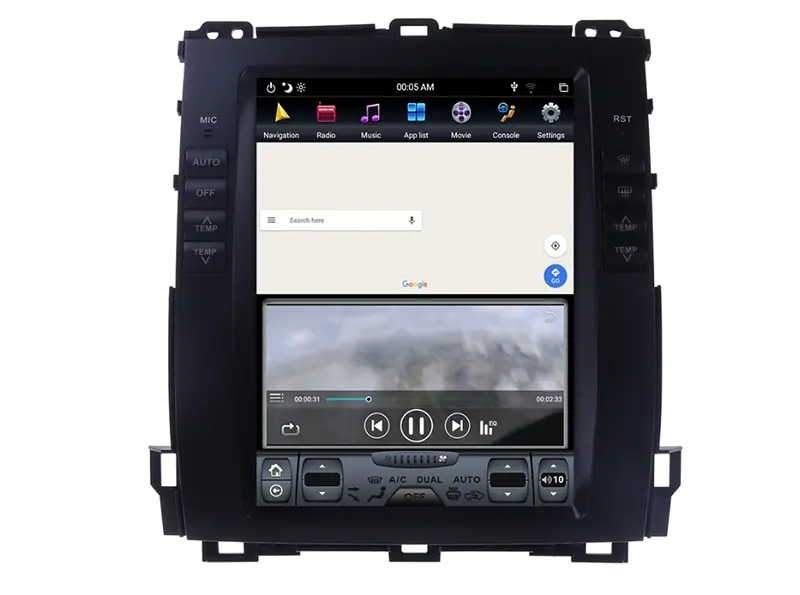 Мултимедия за TOYOTA PRADO LAND CRUISER J120 2004 – 2009 VERTICAL – КЛИМАТРОНИК